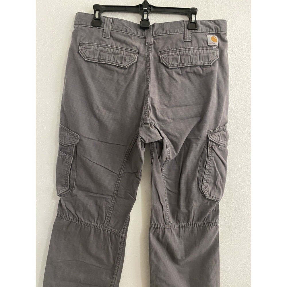 Carhartt Men’s Gray Cargo Force Utility Pants 34x30 Canvas Workwear H28
